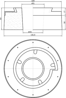 BRUS AB 130X30  V-PSH LUX